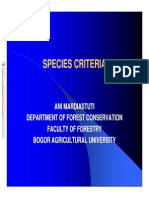 Kriteria Spesies Konservasi