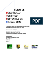 Plan Desarrollo Turistico Sostenible Mejia Pedts-m 2020