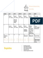 Calendario Misiones de Semana Santa