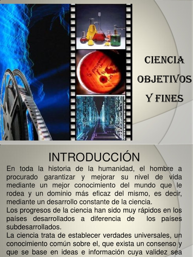 Fines de La Ciencia Ciencia Conocimiento Prueba
