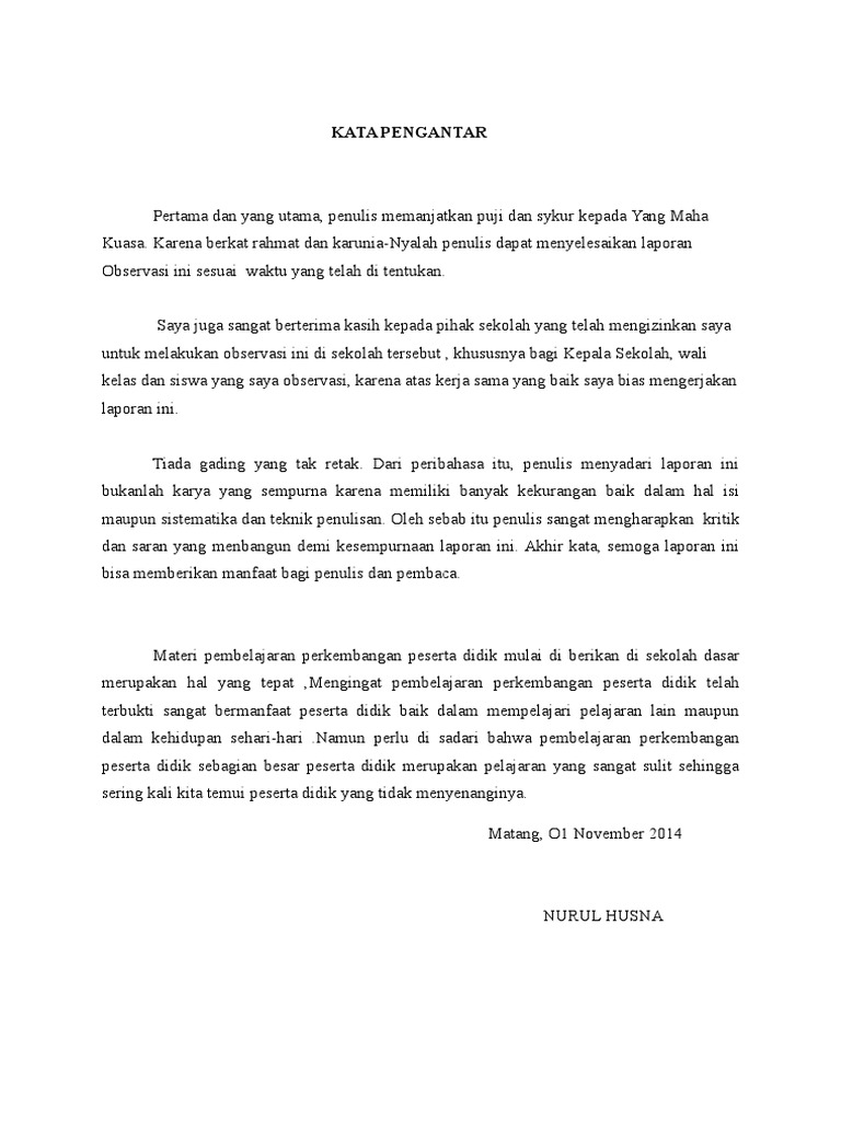 Contoh Laporan Observasi Pdf