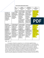 Final Portfolio Self-Evaluation Rubric