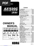 Toneworks Ax1500g Owners Manual