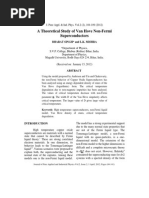 A Theoretical Study of Van Hove Non-Fermi Superconductors: Bharat Singh and L.K. Mishra