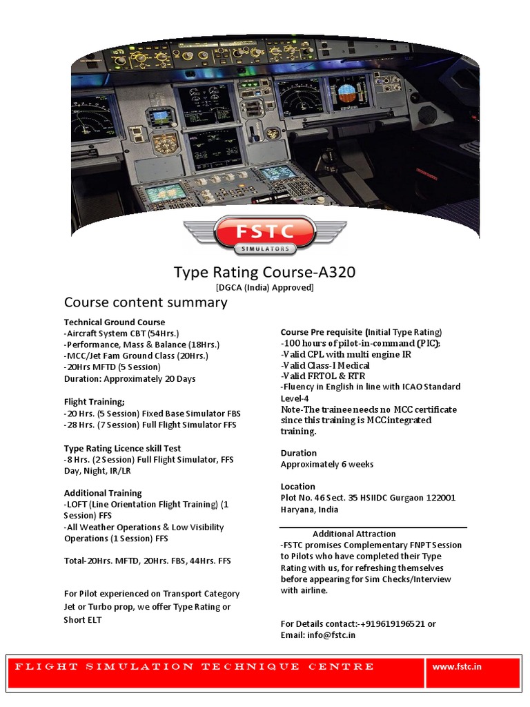 A320 Type Rating Course Details | PDF | Computers