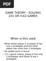 Solving 2Xn or mX2 Games by Graphical Method