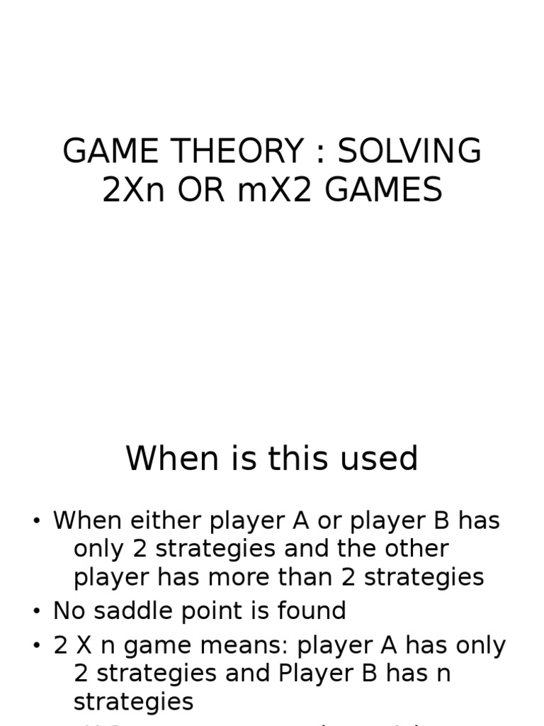 Game Theory Graphical Method Guide | PDF | Mathematical Relations ...