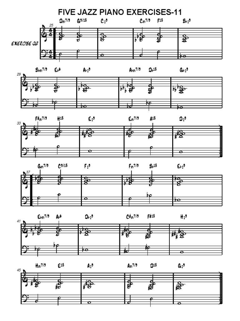 5 Jazz Piano Exercises E02 PDF