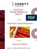 Kurs Excel - Funkcje Statystyczne Część III