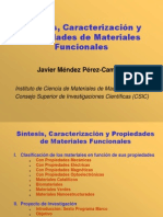 Síntesis, Caracterización y Propiedades de Materiales Funcionales Electrónicos Sobre La Materia Electronica