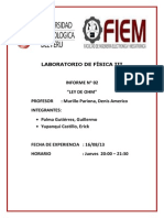 Ley de Ohm comprobada con alambre y resistencia