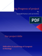 Reporting Progress of Project