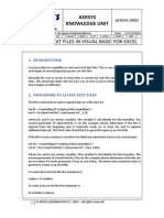 Accesing Text Files in Visual Basic For Excel: Aersys Knowledge Unit