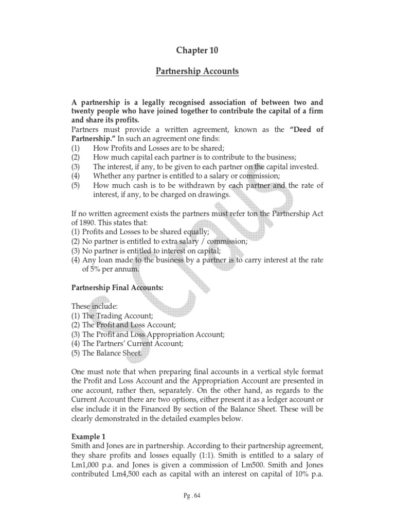 Partnership Balance Sheet Examples | PDF | Debits And Credits | Partnership