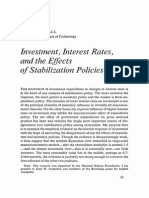 Robert, Hall - Investment, Interest Rate and the Effect of Stabilazation Policy