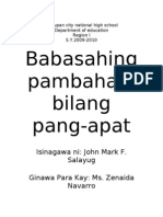 Babasahing Pam Bahay