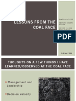 Banff Emerging Leaders Presentation - Lessons From The Coal Face