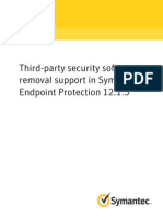 Symantec Endpoint Protection 12.1.5 Third Party Security Software Removal Support List