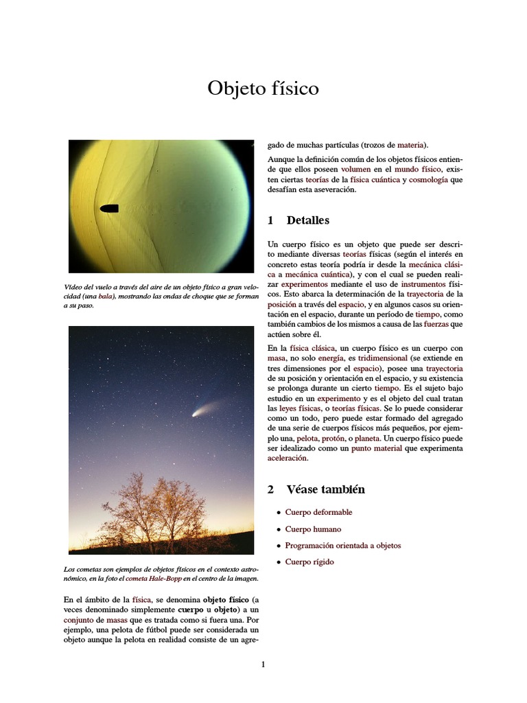 Objeto Físico | PDF | Física | Ciencias fisicas
