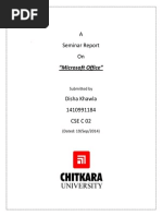 A Seminar Report On: "Microsoft Office"