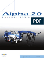ALPHA 20 Especificaciones Tecnicas