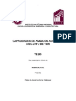Capacidades de Angulos Acorde Al Aisc-Lrfd de 1999