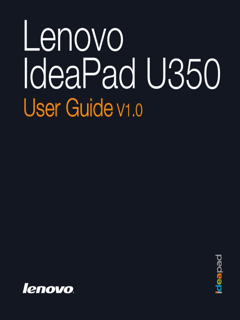 Lenovo IdeaPad U350 UserGuide V1.0 | Mobile Broadband | Internet Access
