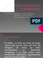 Nitritos Nitratos y Nitrosamidas