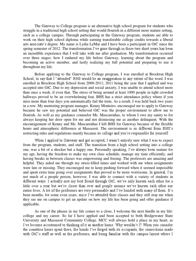 education reflection essay