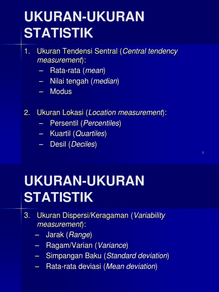 Panduan Lengkap Ukuran Statistik | PDF
