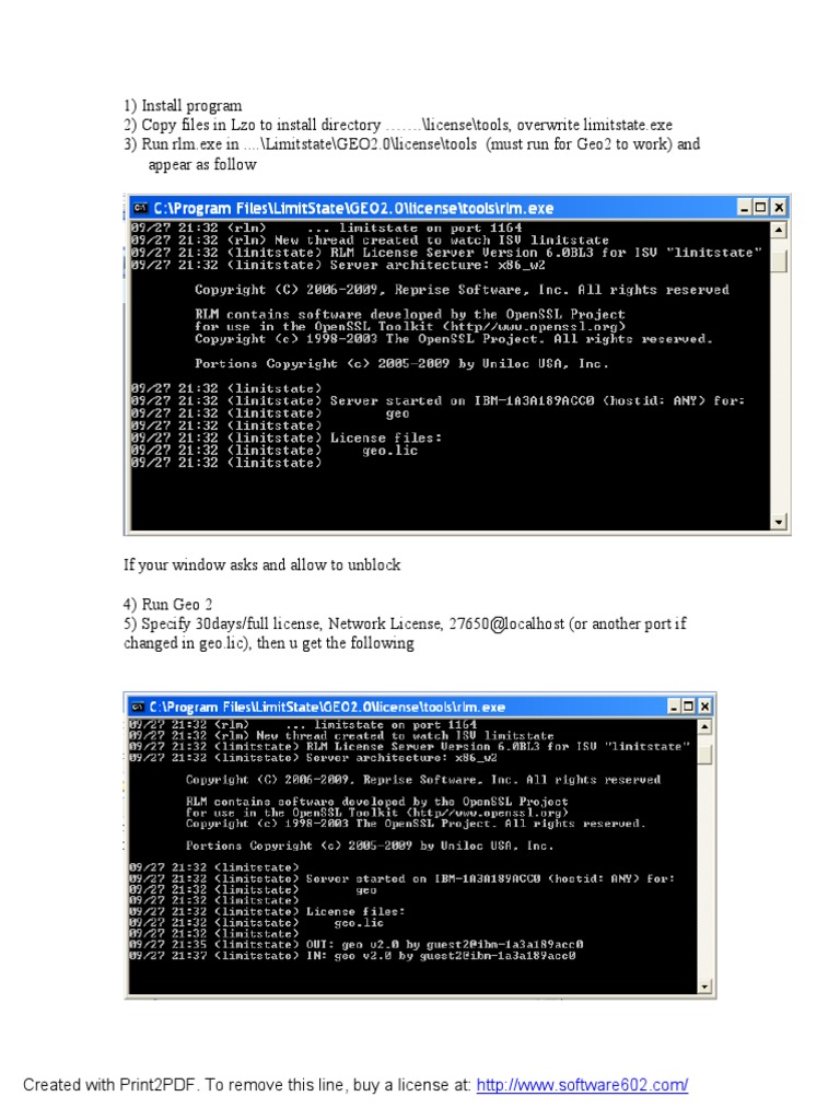 Limitstate GEO2 License Installation Guide | PDF | Operating System ...