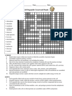 Cell Organelle Crossword Puzzle