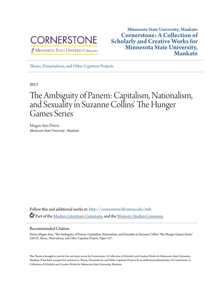 Hunger Games Thesis Feminism Gender Studies