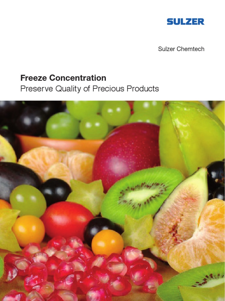 Freeze Concentration Juice Nutrition
