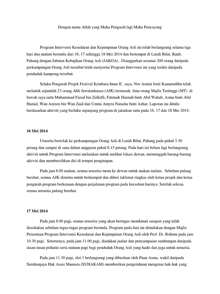Laporan Orang Asli  PDF