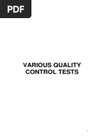 Quality Control Tests