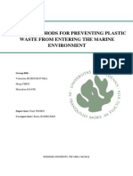 Possible Methods For Preventing Plastc Waste Group 866