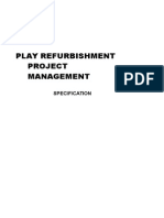 Play Refurbishment Project Management: Specification