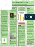 Comparing Stomatal Densities in Sun and Shade