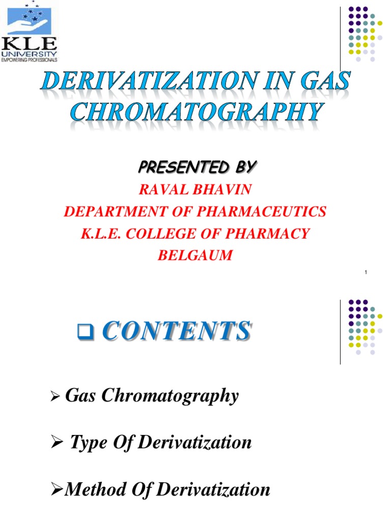 Derivatization in GC PDF Gas Chromatography Chromatography