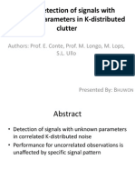 Radar detection of signals with unknown parameters in K-distributed clutter