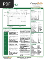 Excel 2013 Cheat Sheet