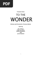 To The Wonder Production Notes (EN)