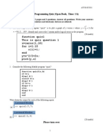 Function Quiz1 This Is Quiz Question 1 X Zeros (1,10) For I 1:10 X (I) I End y X 2/2+2x Plot (Y, X)