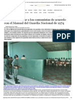 El Manual Del Guardia Nacional Chilena de 1974, Para Identificar ¿Quién Es Comunista