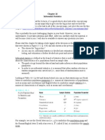 Inferential Statistics: X (Called X Bar), To Symbolize The Sample