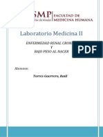 Enfermedad Renal Crónica y El Bajo Peso Al Nacer