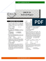 SBI PO Previous Year Solved Paper 18.04.2010