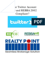 Is Your Twitter Account RECO and REBBA 2002 Compliant?