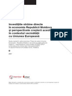 Investitiile Straine Directe in Economia Republicii Moldova